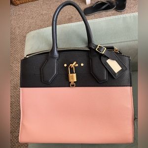 Louis Vuitton City Steamer Pink & Navy Blue Gold Hardware Handle issues Classic